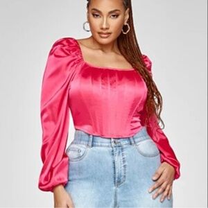 Fashion to Figure pink corset top NWT